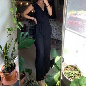 brand new with tags chiffon francesca’s jumpsuit!